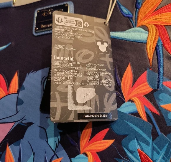 Loungefly Stitch Tropical Bird Of Paradise Blue Tote NWT Beautifully Embroidered - Picture 9 of 12